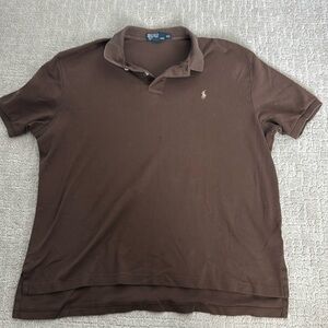 Vintage Polo Ralph Lauren Men’s Short Sleeve Polo chocolate brown 100% cotton
